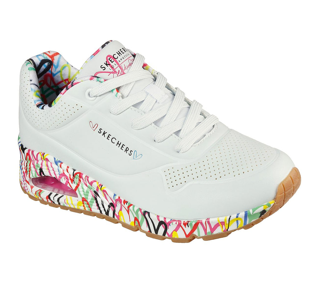 Skechers Nữ Giày Thể Thao JGoldcrown SKECHERS Street Uno Shoes - 155506-WHT