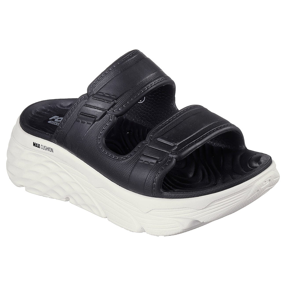 Dép Quai Ngang Nữ Skechers Foamies Max Cushioning Sandals - 111125-BKW