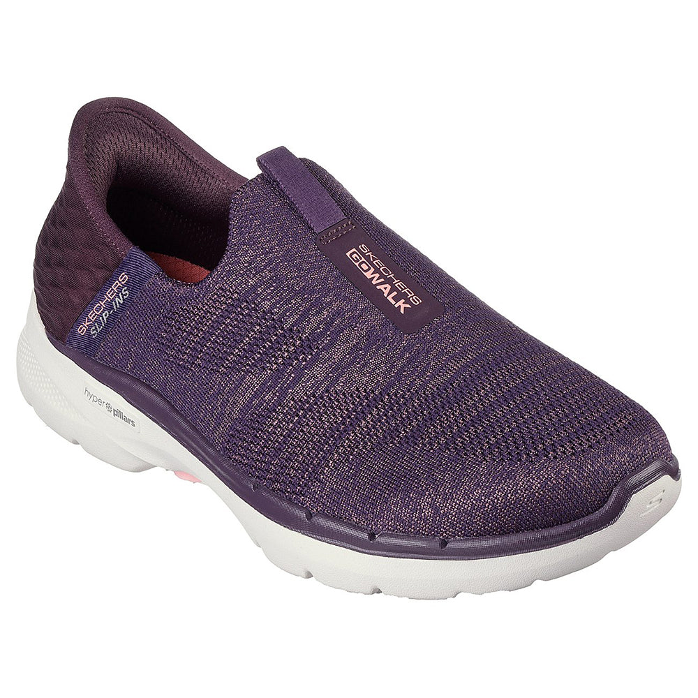 Giày Thể Thao Xỏ Chân Nữ Skechers Slip-Ins GOwalk 6 Shoes - 124569-PLUM